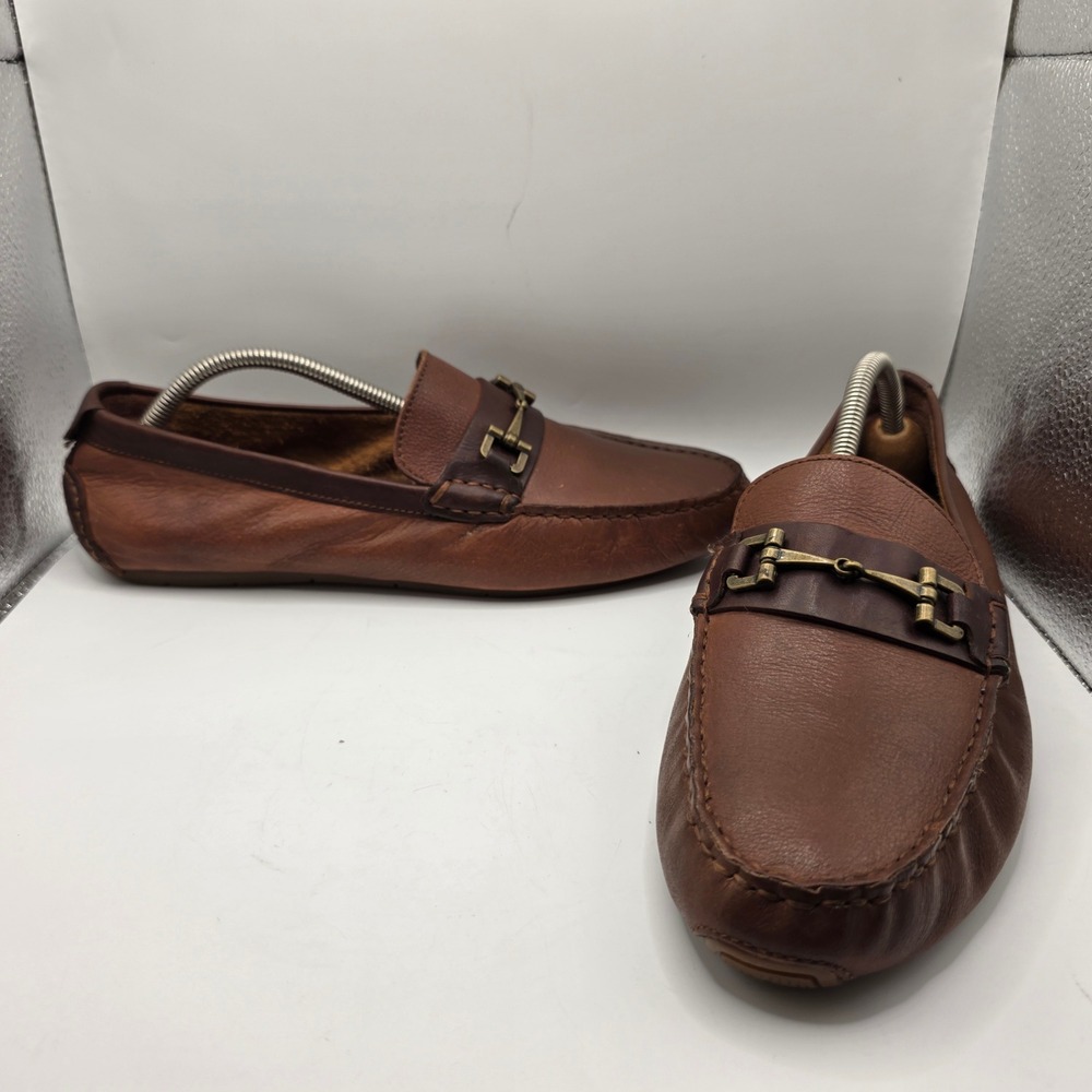 Cole Haan Somerset Link Bit Brown Leather Driving Loafers C25979 Mens 9.5 M